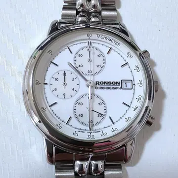 RONSON 쿼츠 손목시계 크로노그래프 남성용 (화이트)