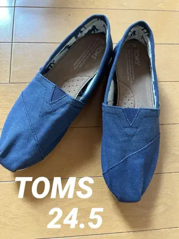 새상품 TOMS Classic 다크 블루 슬립온 24.5