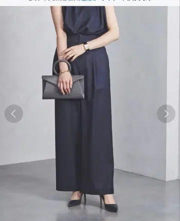 UNITED ARROWS UBCS 턱 스트레이트 팬츠 네이비