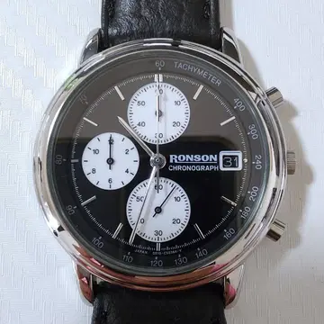 RONSON 쿼츠 손목시계 크로노그래프 남성용 (블랙)
