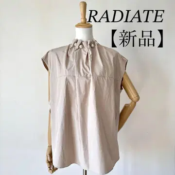미사용 새상품 RADIATE 라디에이트 펄 장식 프렌치 슬리브 블라우스