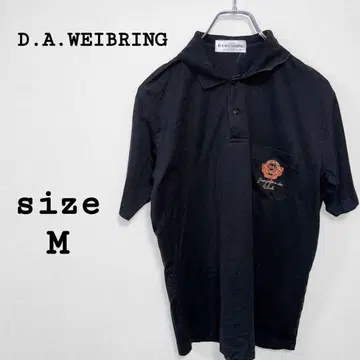 D.A.WEIBRING [ M ] 로고 자수 피케 셔츠 블랙 계열 코튼