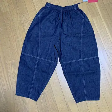 새상품 아뮤 다크 데님 와이드 팬츠 허리밴딩