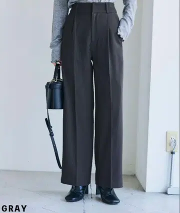와이드 팬츠 베이스먼트 온라인 센터 프레스 와이드 팬츠 XS 그레이