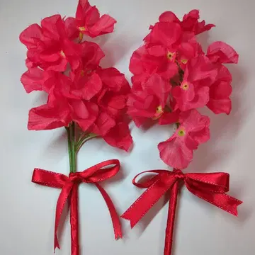빨간색 스위트피 조화 32cm 2묶음 70104