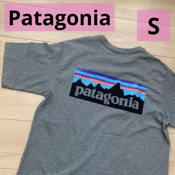 Patagonia 시착 정도 남성용 S 백 로고 프린트 반팔 T