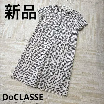 DoCLASSE 손글씨풍 격자 무늬 원피스 11