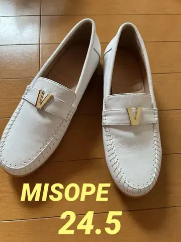 한국 MISOPE(미소페) 여성용 화이트 로퍼 250 미사용