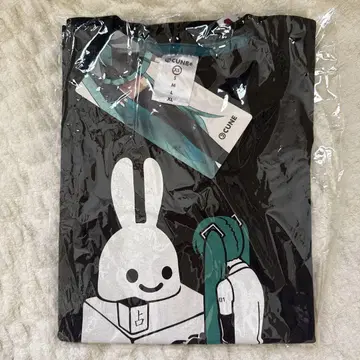 CUNE 캐릭터 T셔츠 XS 블랙