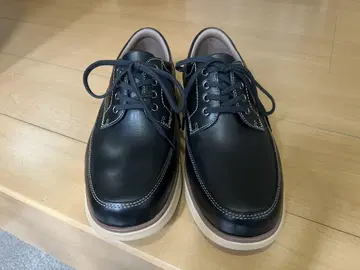 블랙 가죽 캐주얼 슈즈
