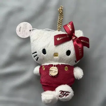 메종 드 플뢰르 헬로키티 봉제 인형 마스코트 참 레드