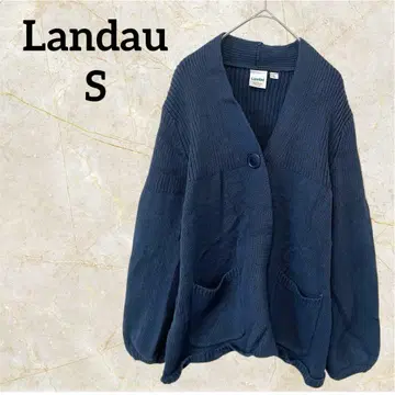 Landau [S] 100% 코튼 가디건 네이비 냉방병 예방
