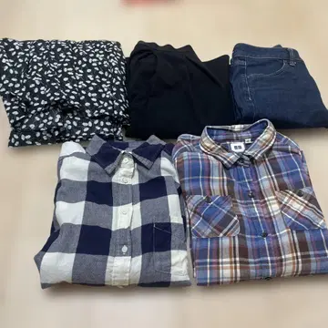 유니클로 UNIQLO 셔츠 청바지 데님 스커트 묶음 판매 S M