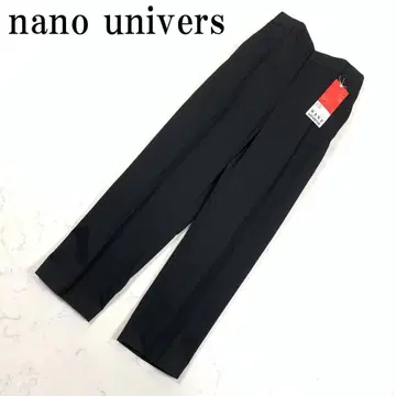 LA5935 택 포함 새상품 나노 유니버스 센터 프레스 팬츠 블랙 F