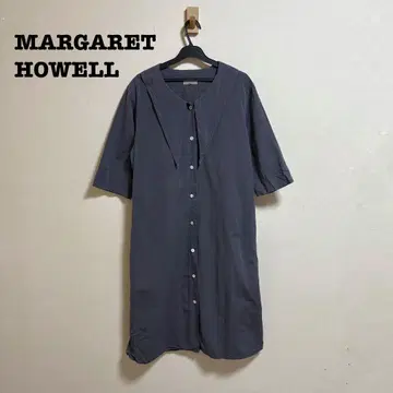 MARGARET HOWELL 코튼 실크 포플린 네커치프 원피스