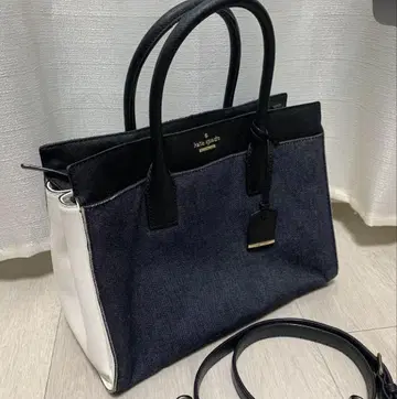 Kate Spade 네이비 화이트 백