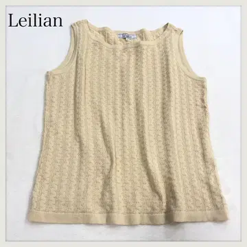 266 Leilian 니트 슬리브리스 니트 사이즈 9 베이지