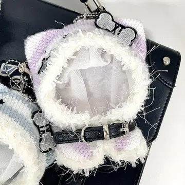 10~12cm 인형옷 고양이 귀 후드티 퍼플 보라색 이츠 앙스타 인형옷