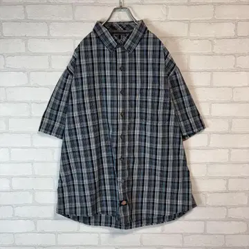 DICKIES 디키즈 오버 사이즈 반팔 체크 셔츠 B계