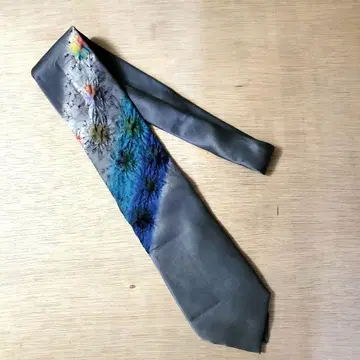 핸드메이드 실크 넥타이 그레이 츠지카