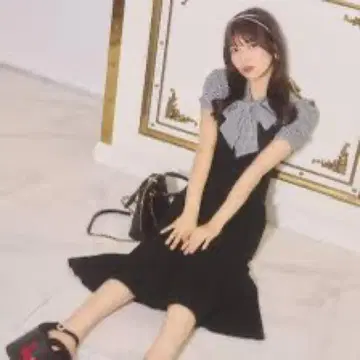 미셸 마카롱 보타이 리본 원피스