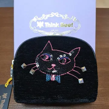 Think Bee! 고양이 무늬 파우치