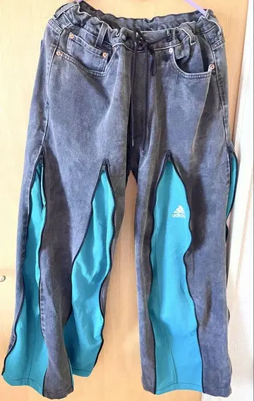 adidas 사이드 지퍼 부츠컷 데님