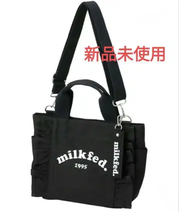 MILKFED. RUFFLE MINI BAG/2WAY 캔버스 미니 토트