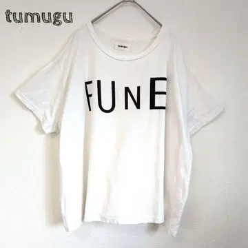 tumugu 반팔 T셔츠 로고 코튼 100% 와이드 실루엣
