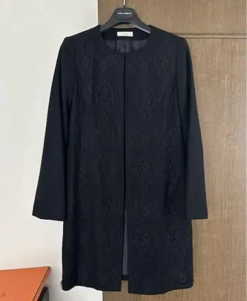 미사용 새상품 블랙 노카라 자켓