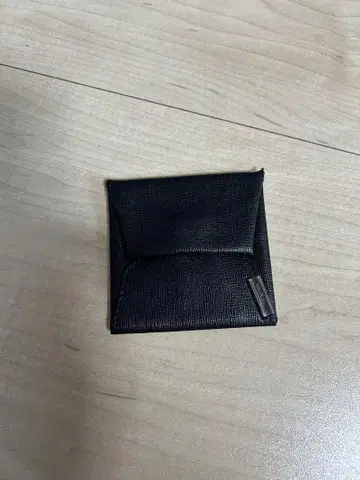 블랙 코인 케이스 합성 피혁