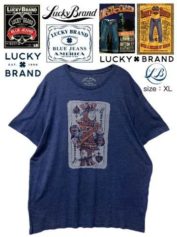 LUCKY BRAND 티셔츠 XL 네이비 USA 구제 의류