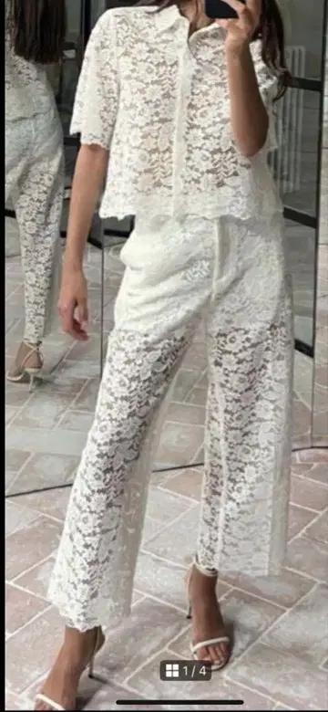 ZARA 레이스 팬츠