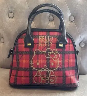 Hello Kitty 체크 무늬 핸드백
