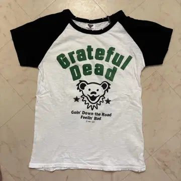 레어 GRATEFUL DEAD 래글런 티셔츠 구제 의류 2007 Y2k