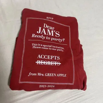 Mrs. GREEN APPLE 후드티 M 사이즈 빨간색 팝업 스토어