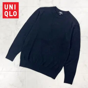 새상품급 유니클로 캐시미어 크루넥 스웨터 블랙 사이즈 S*CD653