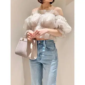 snidel 스나이델 볼륨 개더 오프숄더 블라우스 상의