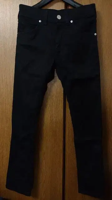 WRANGLER 스트레치 새틴 팬츠 청바지 28 블랙