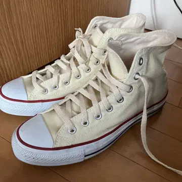 ALL STAR 크림색 하이컷 스니커즈