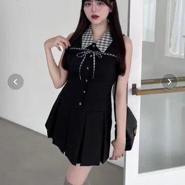 OLIVE des OLIVE 슬리브리스 셔츠 미니 원피스