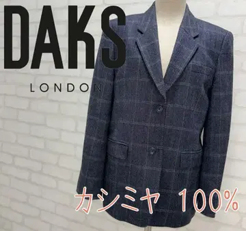 새상품급 DAKS 캐시미어100% 체크 무늬 테일러드 자켓 11호