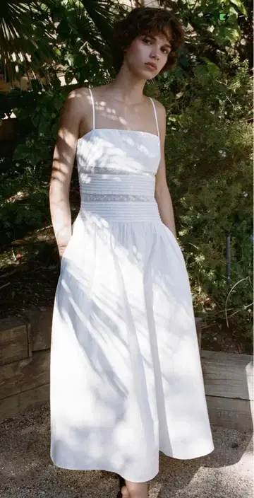 ZARA 자수 포플린 원피스
