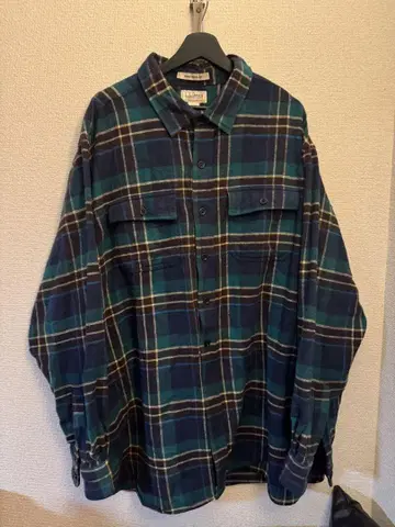 L.L.Bean 체크 무늬 플란넬 셔츠 XXL-TALL