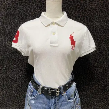 헤이세이 갸루 Y2K Ralph Lauren 피케 셔츠 빅 포니 BI02