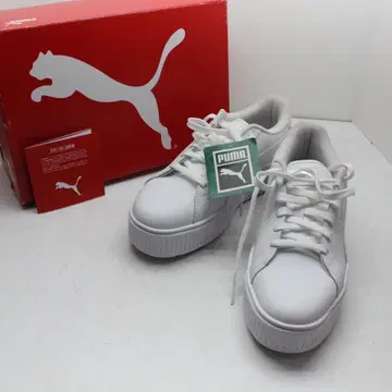 미사용 PUMA 푸마 통굽 스니커즈 카르멘 L 26cm 화이트