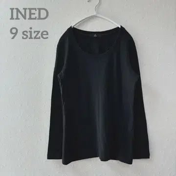 이네드 [9] 블랙 티셔츠 긴팔 이너 상의 캐주얼 러프 편안함
