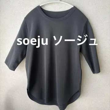 SOEJU 5부 소매 니트 쏘 그레이 M