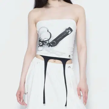 theredthered S print tops charm white
