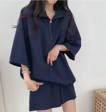 유행하는 바스락! 상하의 세트 반팔 셋업